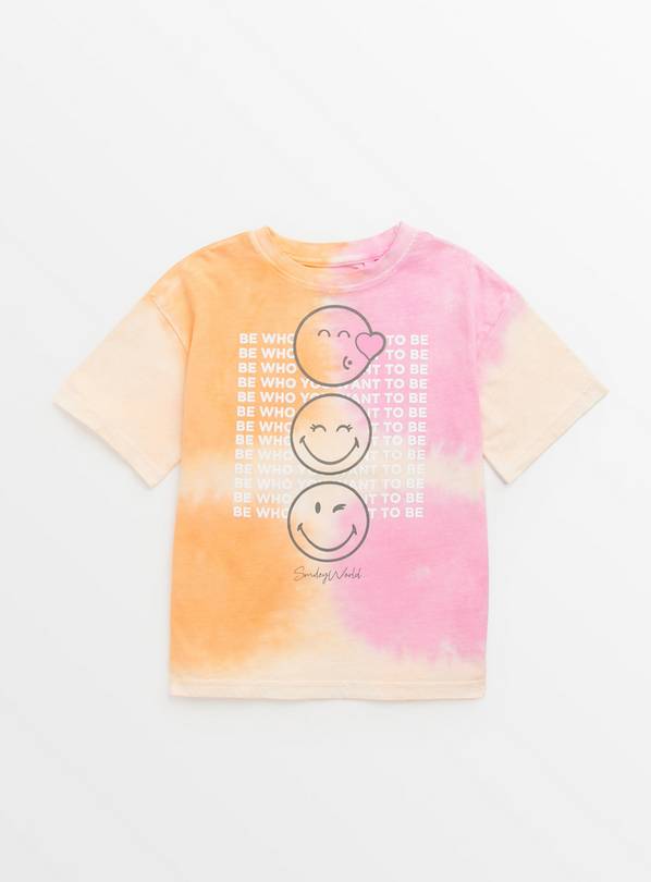 SmileyWorld Pink Tie Dye Graphic T-Shirt 13 years
